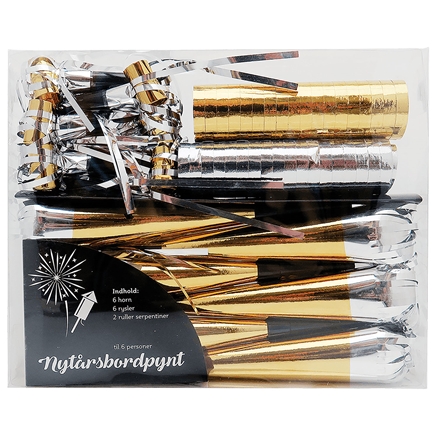 Nytårs Bordpynt Sølv 14-pak