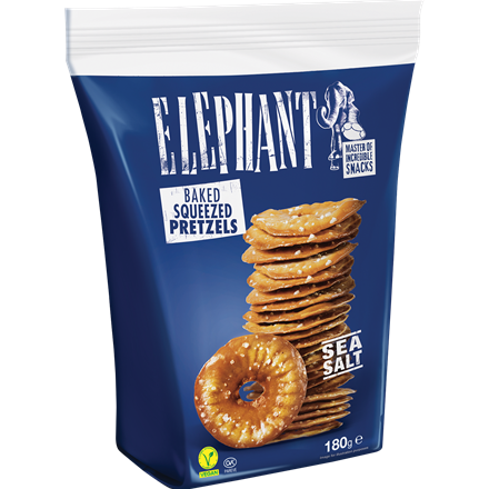 Elephant Pretzels Seasalt 180 g