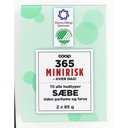 365 Minirisk Mild Fast Sæbe 2 pak 2 x 85g