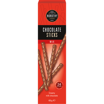 Nordthy Chokolade Sticks Mælk 65 g