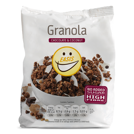 EASIS Granola Med Chokolade & Kokos 350 g