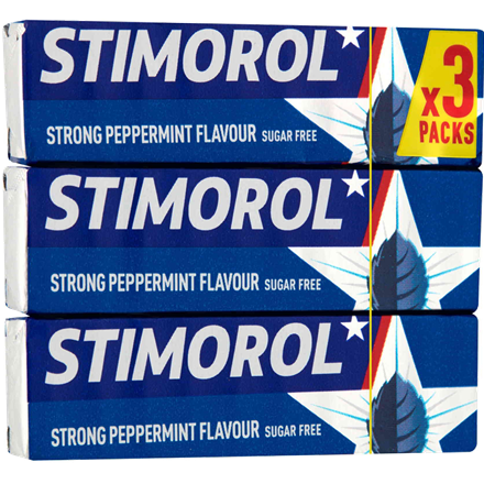Stimorol Strong Peppermint Sugarfree 3-pak 42 g