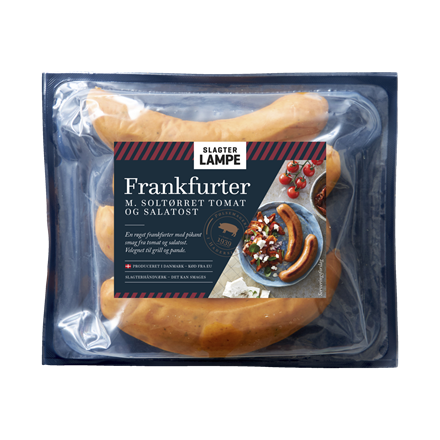 Lampe Frankfurter m. soltørret tomat og salatost 4 x 75 g