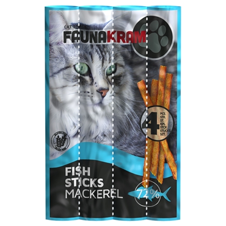 Faunakram Cat Snack Stick Makrel 4 x 5 g