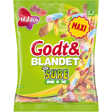 Malaco Godt & Blandet Det Sure Mix 325 g