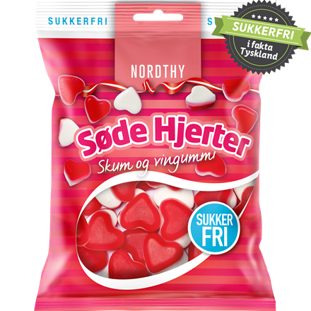 Nordthy Søde Hjerter Sukkerfri 65 g