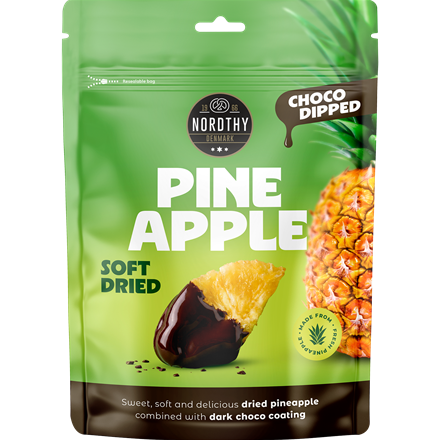 Nordthy Tørrede Ananas i Chokolade 85g 