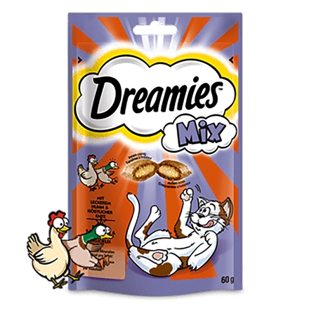 Dreamies med høns og and 60g