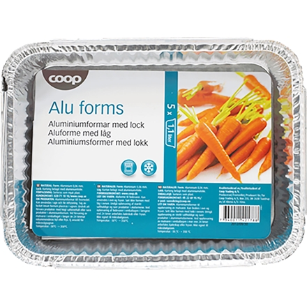 Coop Aluforme 1,1 L 5 stk.