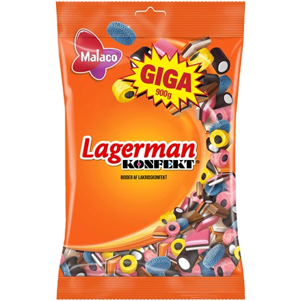 Malaco Lagerman Konfekt Original 900 g