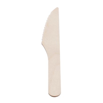 Kniv 165 mm ubehandlet træ bionedbrydelig100-pak