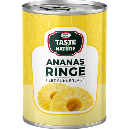 Taste of Nature Ananasringe 565/340 g