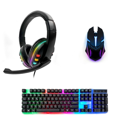 United GCS2381 Gaming Combo Set Keyboard, Mouse, Mouse Pad and Headset