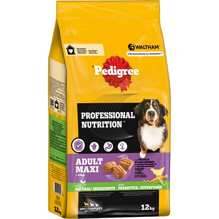 Pedigree Adult Maxi +25 kg Fjerkræ & Grøntsager 12 kg