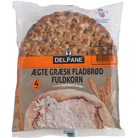 Græsk Fladbrød Fuldkorn 360g