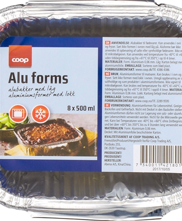 Coop Aluforme 500 ml 8 stk.