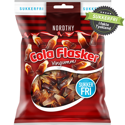 Nordthy Colaflasker Sukkerfri 80 g