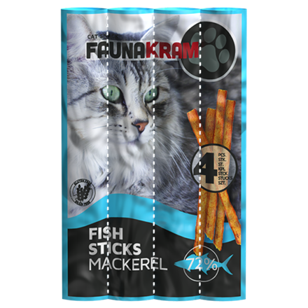 Faunakram Cat Snack Stick Makrel 4 x 5 g