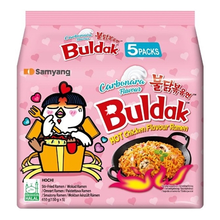 Samyang Buldak Hot Chicken Carbonara 5-pak 650 g