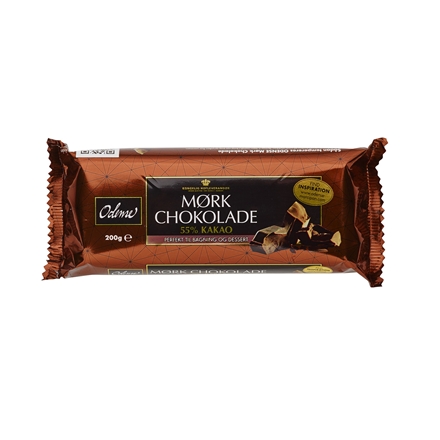 Odense Chokolade Mørk 55% 200 g