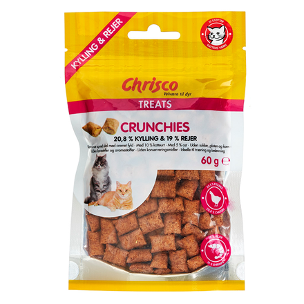 Chrisco -  Crunchies m. Kylling og Rejer 60g