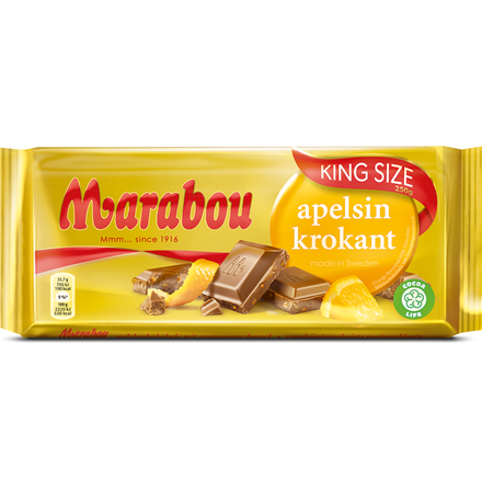 Marabou Appelsinkrokant 250 g