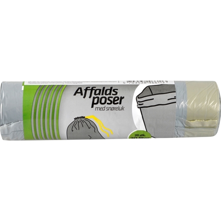Affaldsposer 20 stk m. snøreluk, 20 l