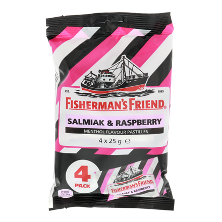 Fisherman's Friend Salmiak-Raspberry 4-pak 100 g