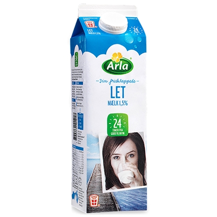 Arla Lærkevang Letmælk 1,0l