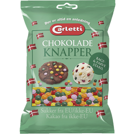 Carletti Chokoladeknapper Multifarvede 190 g