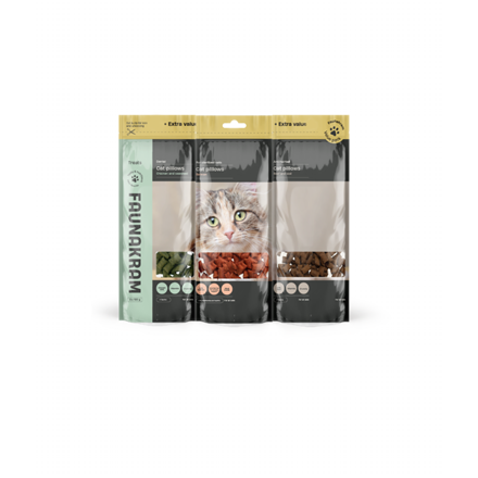 Faunakram 3 in 1 Cat Pillows 3 x 100 g