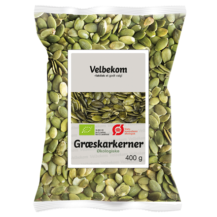 Velbekom Økologiske Græskarkerner 400 g