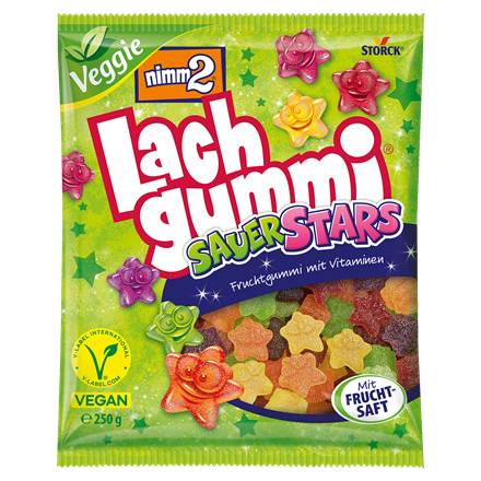 nimm2 Lachgummi Sauer Stars 250 g