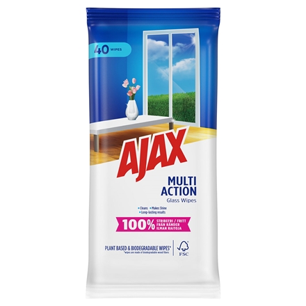 Ajax Wipes Multi Action Glas 40 stk