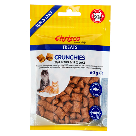Chrisco -  Crunchies m. Tun og Laks 60 g