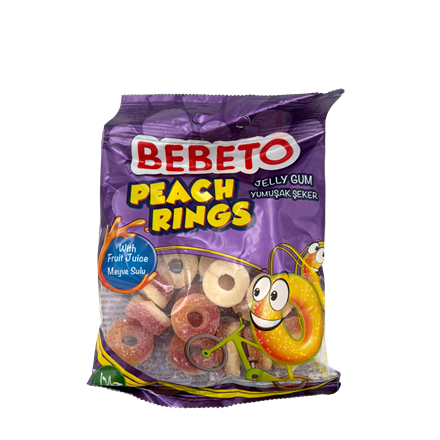 Bebeto Peach Rings 80g