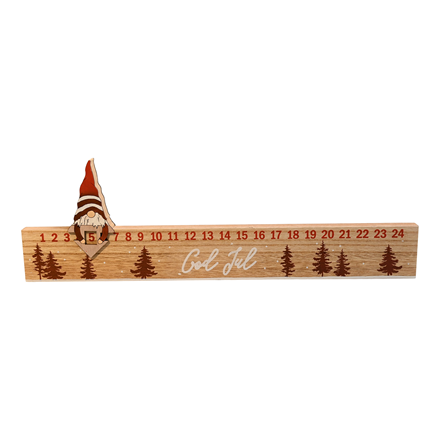 Kalender af Træ 36cm
