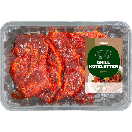 COOP Nakkekoteletter gyros & hvidløg 300 g
