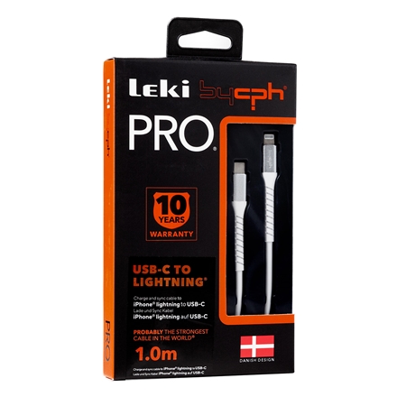 Leki Denmark PRO Cable - USB-C to Lightning 1.0 m