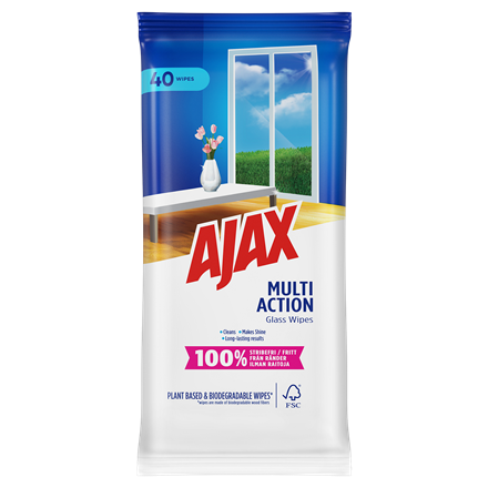 Ajax Wipes Multi Action Glas 40 stk