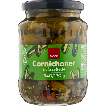 Coop Cornichoner 340/190 g