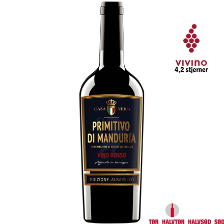 Casa Nero Primitivo Di Manduria 0,75 l