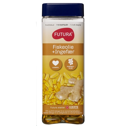 Futura Fiskeolie Ingefær 110 stk.