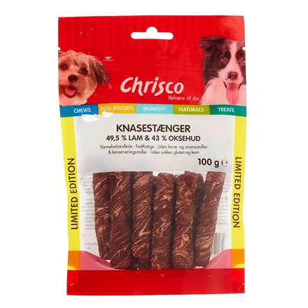 Chrisco - Knasestænger m. lam, 100 g