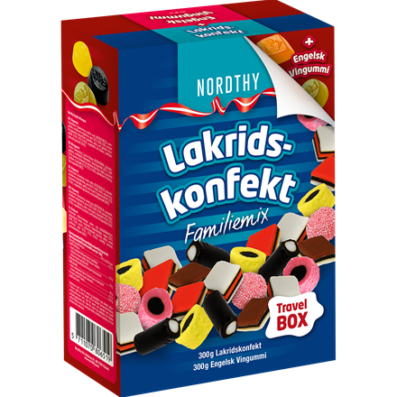 Nordthy Travel Box Vingummi & Lakridskonfekt 600 g