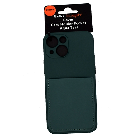 Card Holder pocket Aqua Teal 13 Mini
