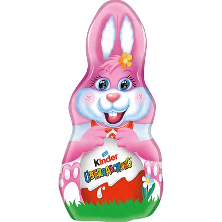 Ferrero Kinder Påskehare med Overraskelse Rosa 75 g