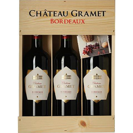 Chateau Gramet Bordeaux Gaveæske 3x0,75 l 