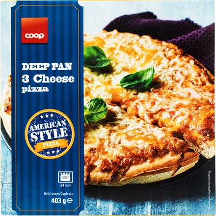 COOP DEEP PAN PIZZA 403G, MED CHEES