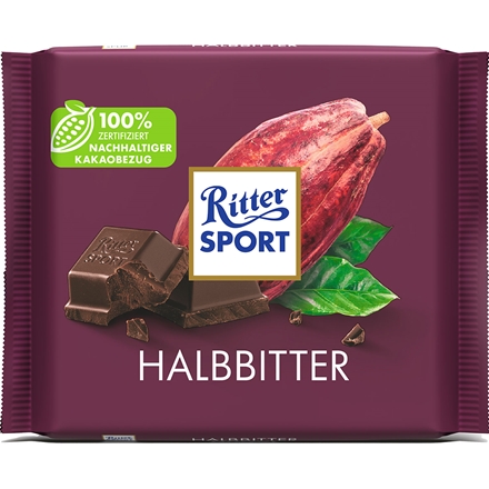 Ritter Sport Halbbitter 50% Kakao 100 g